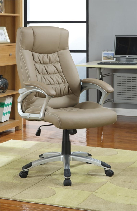 Executive Chair Traditional Wood Armrest Trim High Back