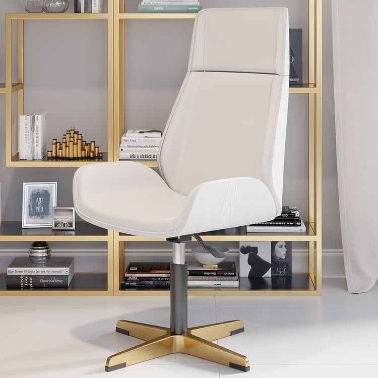 Executive Chair, Vertical Stitching Pattern, High Back Swivel Base