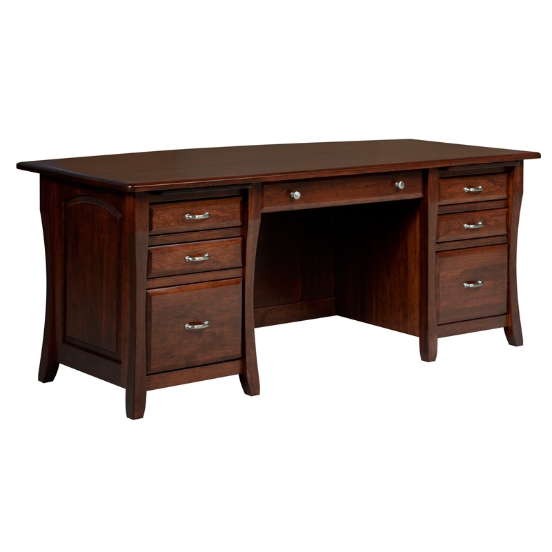 Executive Desk Double Pedestal Raised Panel Traditional