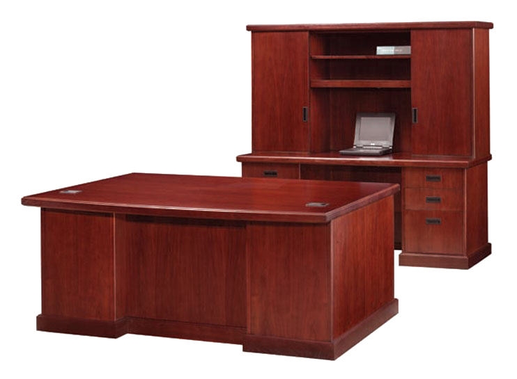 Executive Desk Double Pedestal Recessed Panels Molding Details