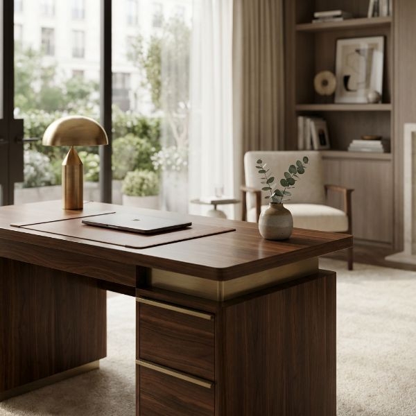 Executive Desk Double Pedestal Transitional Style Executive Furniture