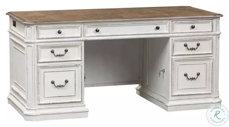 Executive Desk French Country Traditional Ornate Corner Carvings