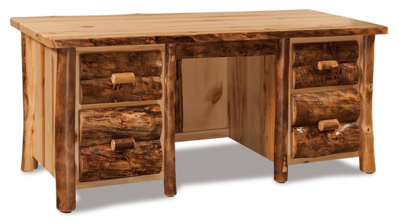 Executive Desk Log Frame Integrated Drawers Cabin Workspace