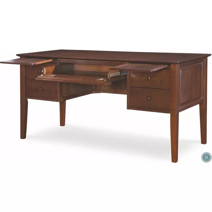 Executive Desk with Shaker Panels and Four-Drawer Storage