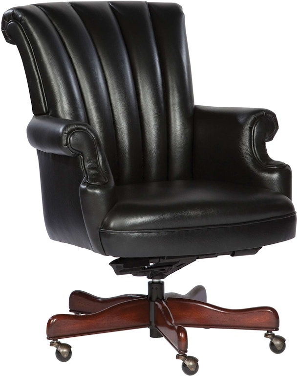 Executive Office Chair Diamond Tufting Wingback Nailhead Trim Brown