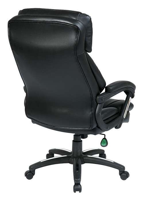 Executive Office Chair High Back Padded Loop Arms Matte Black