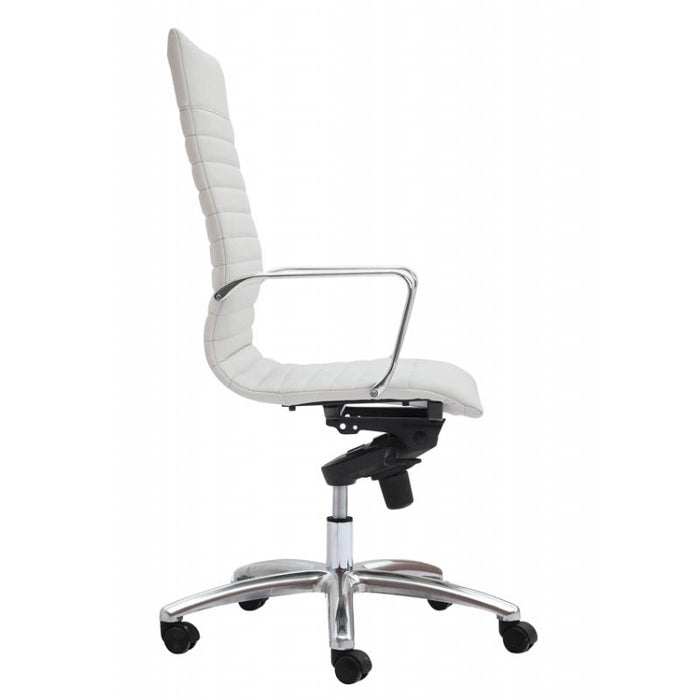 Executive Office Chair High Back Silhouette Chrome Accents Padded