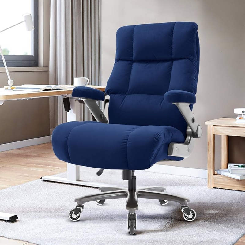 Executive Office Chair with Oversized Padding & Flip-Up Arms