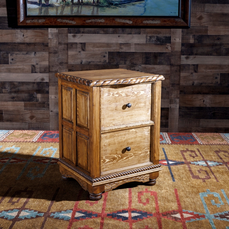 Farmhouse Accent Chest with Drawers, Distressed Wood and Metal Corners