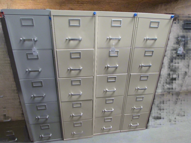 File Cabinet Assorted Heights Vertical Silhouette Steel Storage