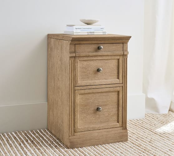 File Cabinet Gray Washed Wood Finish Bin Pulls Architectural Moldings