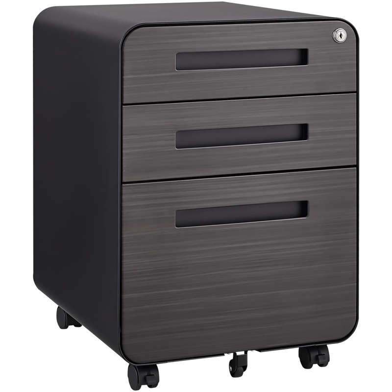 File Cabinet Stability Wheel Modern Metal Office Organization