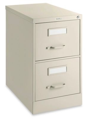 File Cabinet Tan Metal Recessed Handles Industrial Office Filing