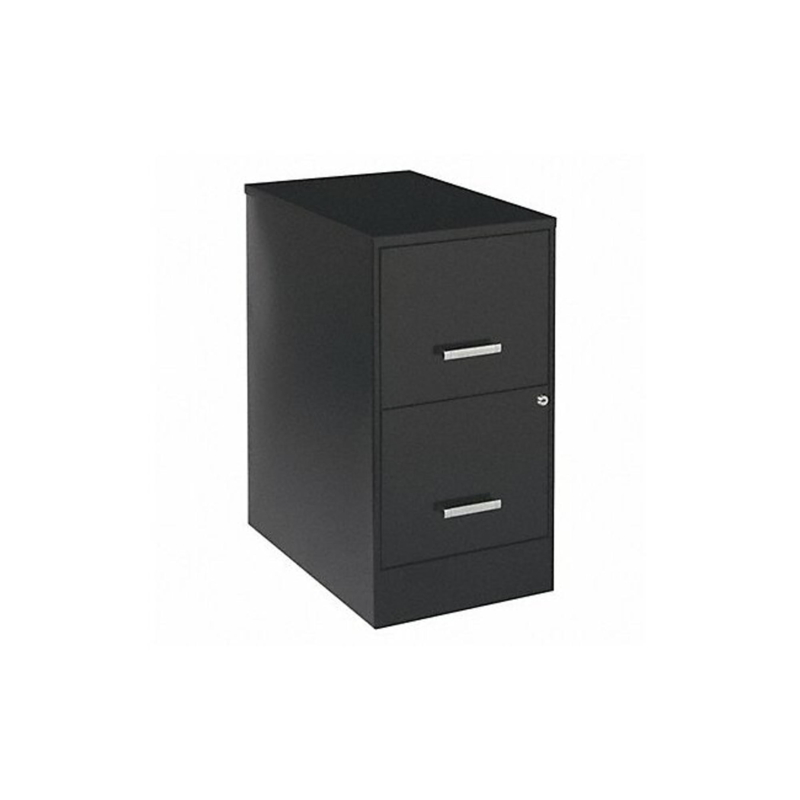 File Cabinet Two Drawer Metal with Label Slots for Small Space Filing