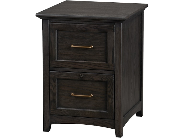 File Cabinet Warm Brown Wood Framed Drawer Fronts Dark Metal Pulls