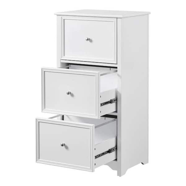 File Cabinet, White, Black Bin Pulls, Deep File Drawer, Modern Farmhouse.