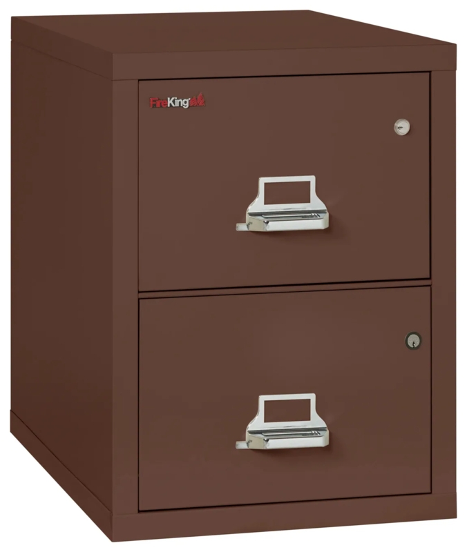 File Cabinet with Integrated Safe, Two Drawers, Fireproof Appearance