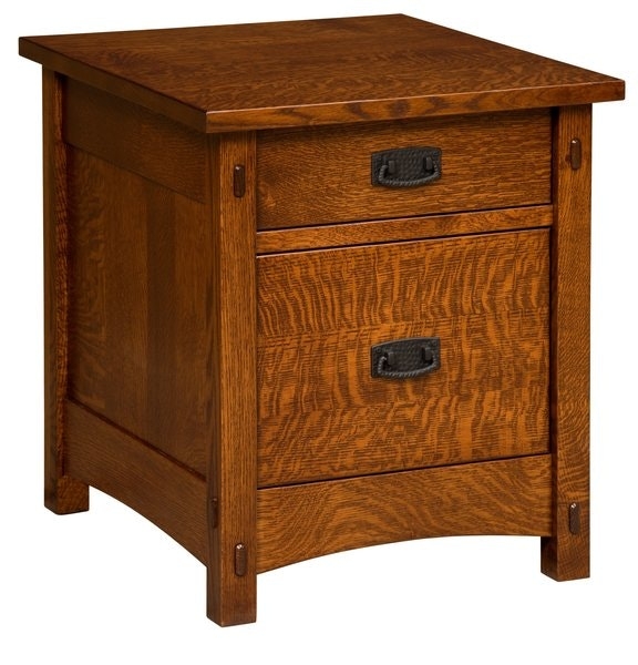 File Cabinet with Vertical Side Slats, Mission Style Home Office