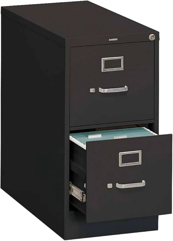 Filing Cabinet Black Metal Integrated Label Holders Professional