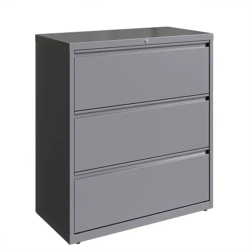 Filing Cabinet Light Gray Metal Legal Size Four Drawer Professional