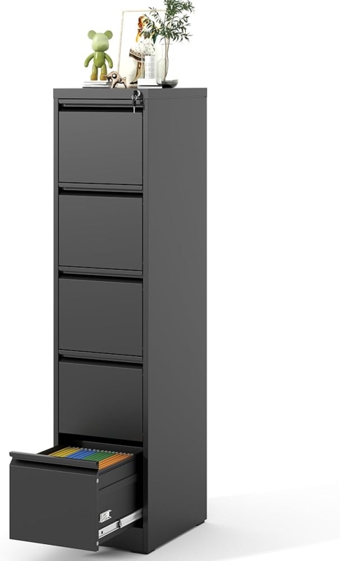Filing Cabinet Metal Five Drawer Tall Vertical