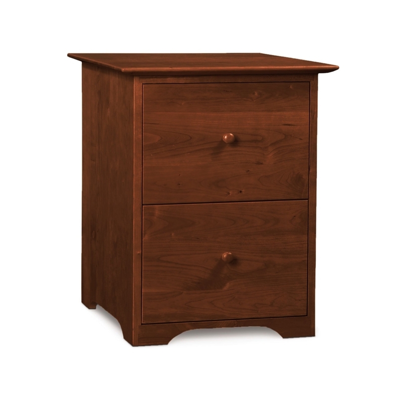 Filing Cabinet, Natural Cherry Finish, Rolling Casters, Rolling Wood File