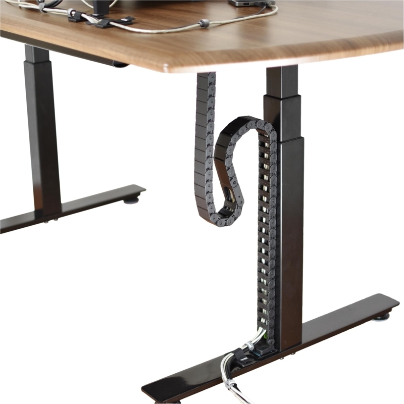 Flexible Segmented Cable Management Chain for Standing Desks