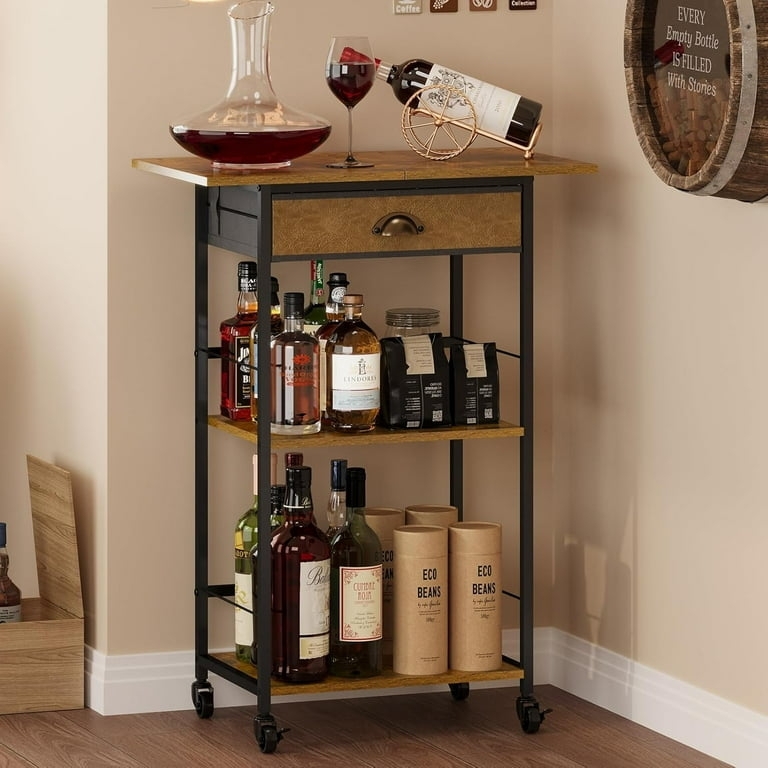 Freestanding Wine Rack Storage Drawer Horizontal Bottle Cradles