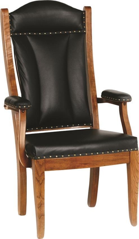 Guest Chair Mission Style Vertical Slat Sides Espresso Seat