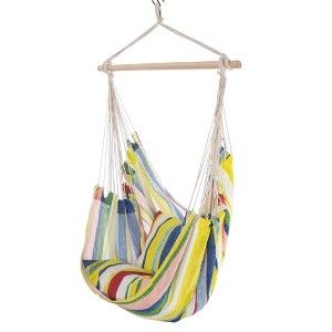 Hammock Chair, Padded Multi-Color Stripe with Spreader Bar