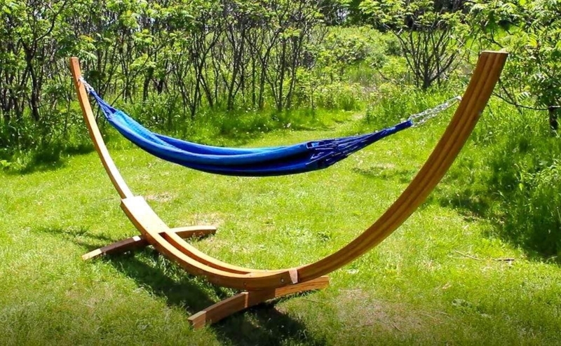 Hammock Decorative Tassels Cobalt Blue Fabric Arc Stand Bohemian Flair