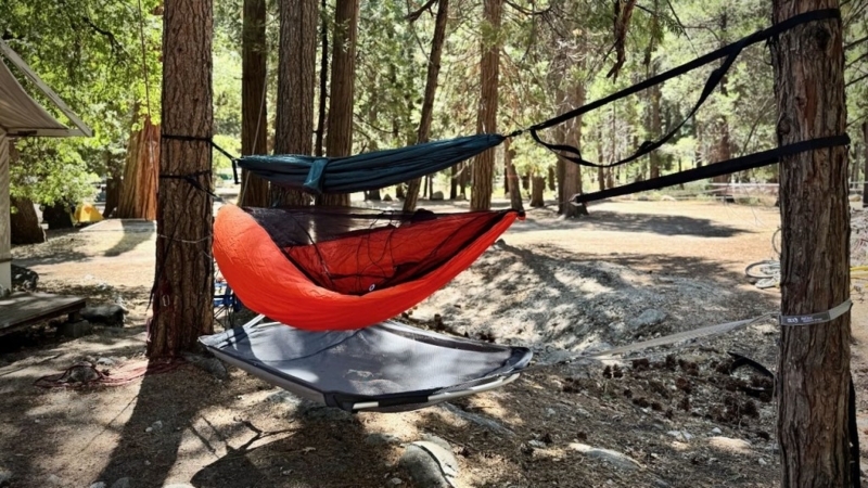Hammock, Portable Blue Camping, with Tree Straps