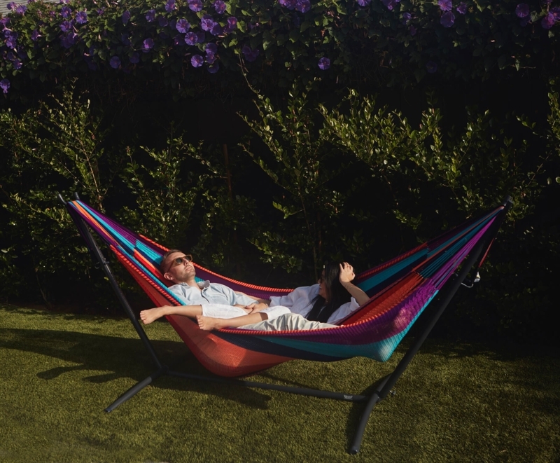Hammock Stand, Arching Metal, Modern Hanging Chair