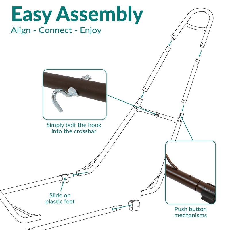Hammock Stand, Universal Bronze Steel, Heavy-Duty