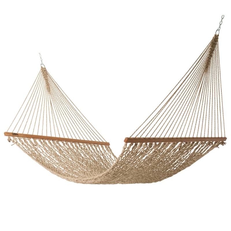 Hammock Tri-Beam Stand Off-White Rope Spreader Bar Bolster Pillow