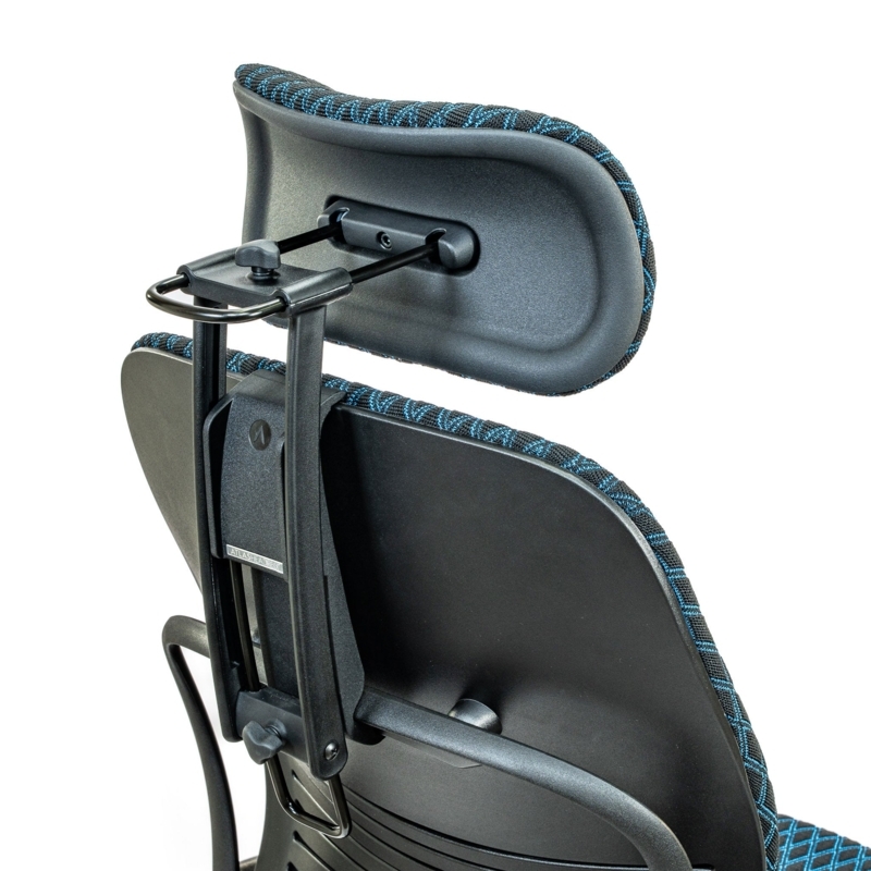 Heather Gray Office Chair Headrest Upholstered Aftermarket Support