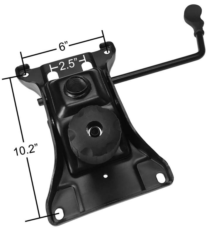 Heavy Duty Chair Tilt Mechanism with Annotated Technical View and Levers