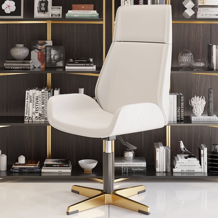 High-Back Executive Swivel Chair, Vertical Channeled Tufting