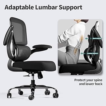 High Back Office Chair with Breathable Mesh and Adjustable Headrest