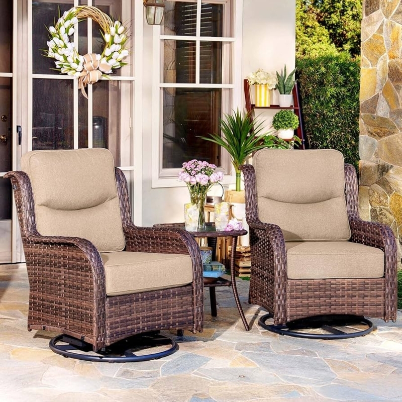 High-Back Patio Conversation Set for Lounge Seating.