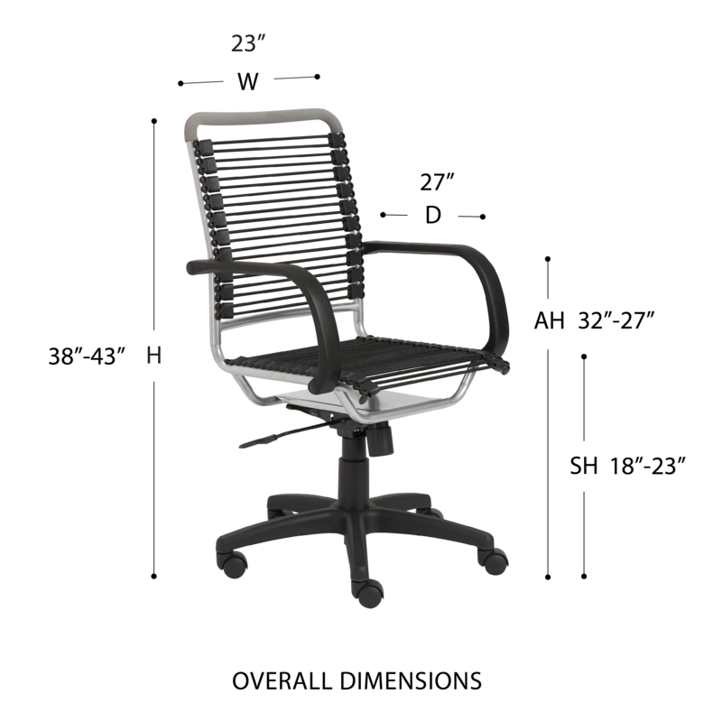 High Back Swivel Chair with Polished Frame and Integrated Arms