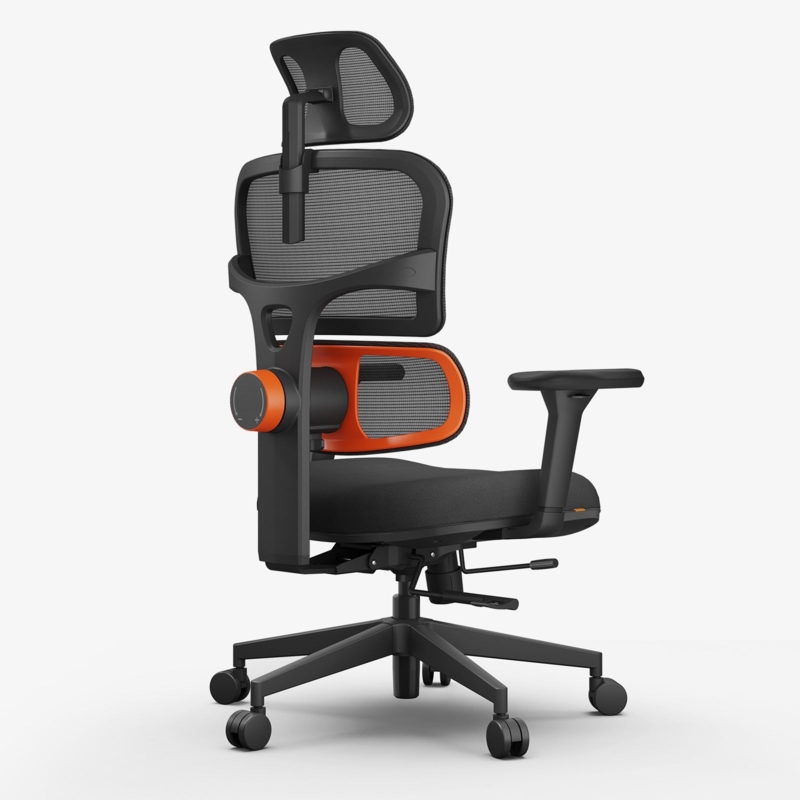 High-Tech Ergonomic Office Chair with Segmented Mesh Backrest