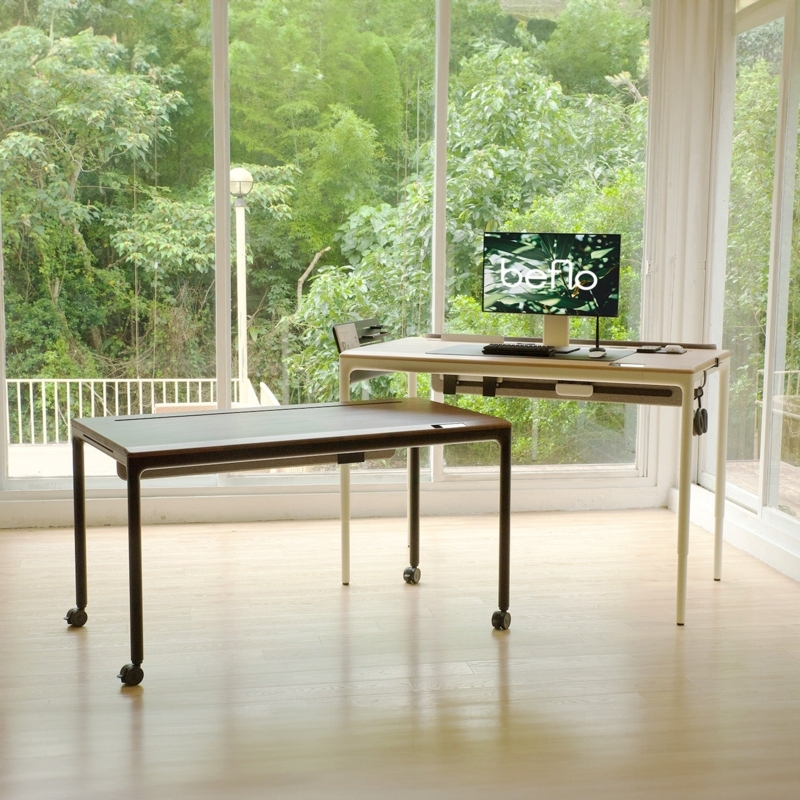 Hooded Dual Wheel Casters Matte Finish Desk Upgrade