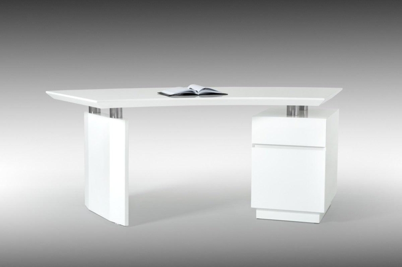 Industrial L-Shaped Office Desk with Wood Top and Faux-Concrete Legs
