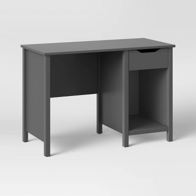 Kids Desk with Tapered Legs, Asymmetric Storage Drawer and Cubby.