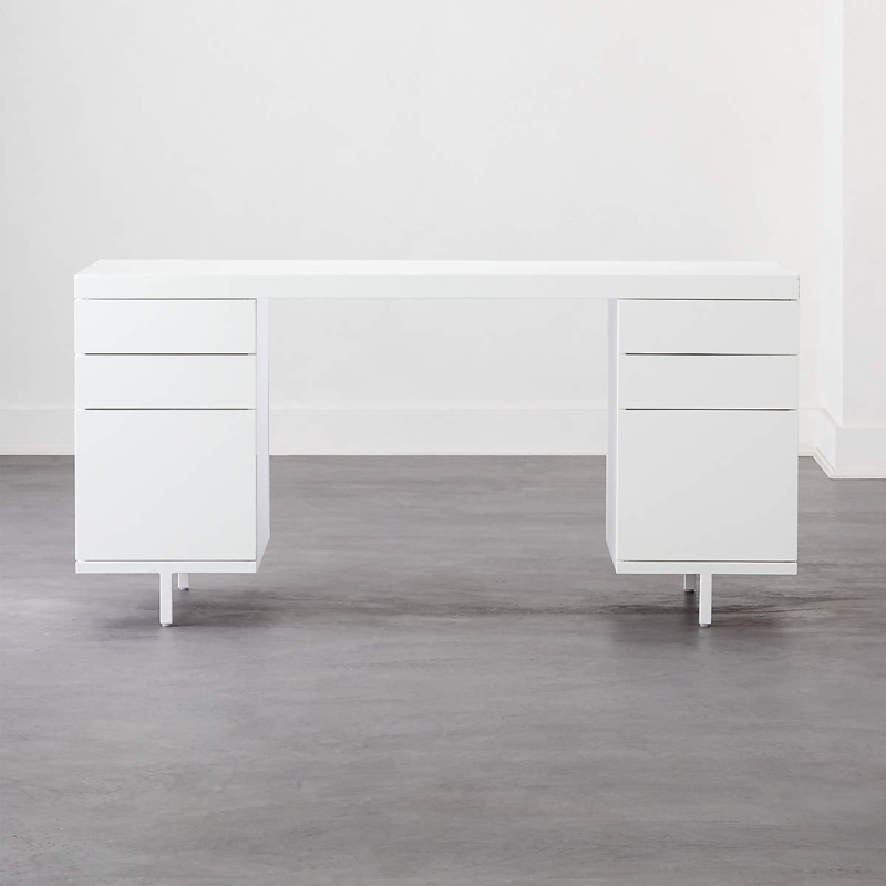 Ladder Desk Modern Minimalist Six-Drawer Layout Leaning Frame Shelves