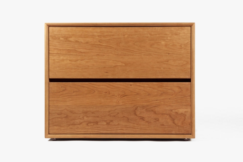 Lateral File Cabinet Hardware-Free Light Oak Minimalist Office Storage