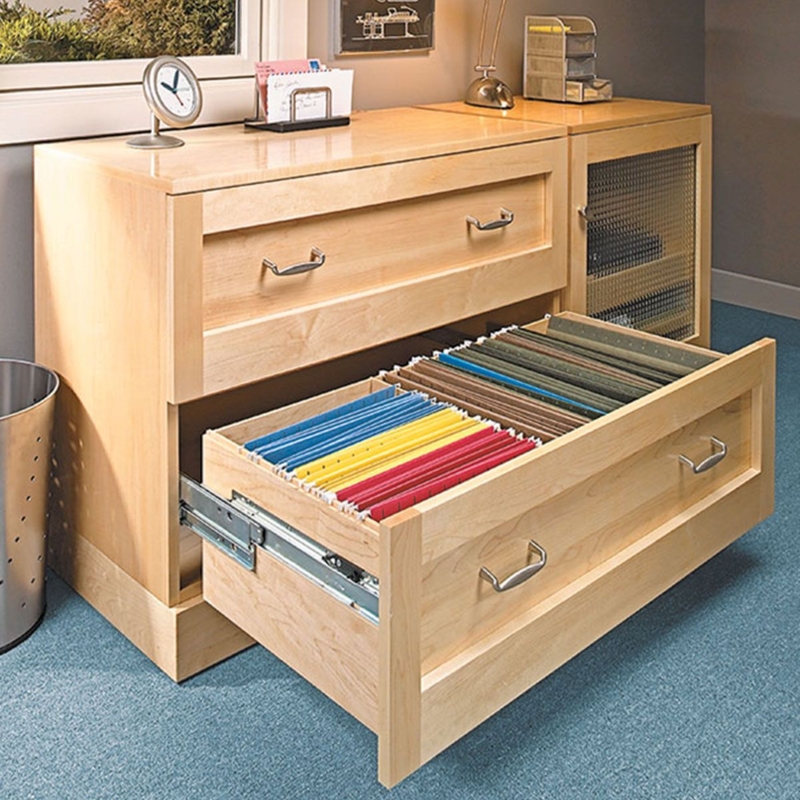 Lateral File Cabinet: Traditional Warm Wood with Paneled Drawer Fronts