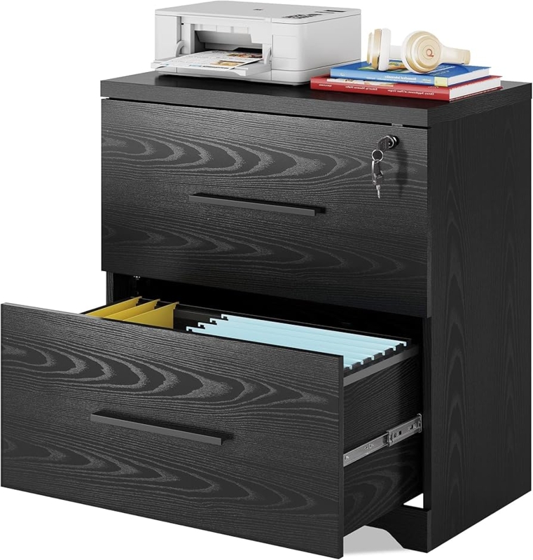 Lateral File Cabinet Wide Top Horizontal Pulls Printer Station Layout