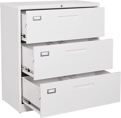Lateral Filing Cabinet, Matte Finish, Locking System, Hanging File Bars.